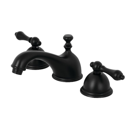 Kingston Brass KS3960AL 8" Widespread Bathroom Faucet, Matte Black KS3960AL